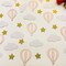 Glitter Gold Star White Clouds and Pink Hot Air Balloons Paper Confetti for Children Boys Girls Baby Shower Summer Birthday Wedding Theme Party Decorations, 100PCS